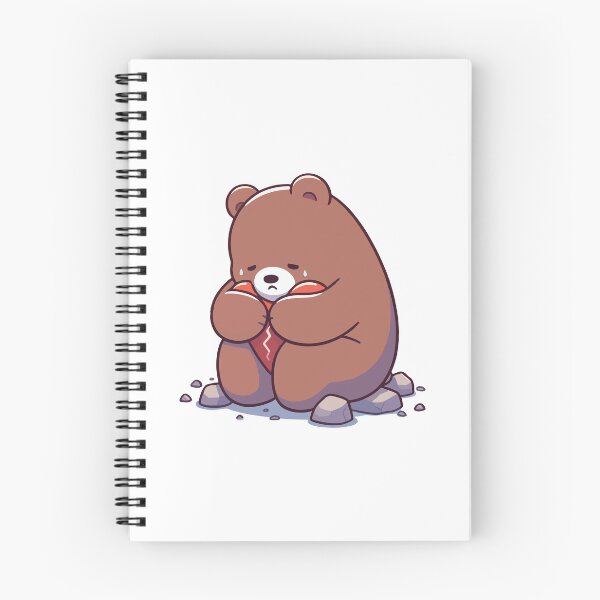 Item preview, Sad Cartoon Bear Holding Broken Heart designed and sold by Colorful Dreams.