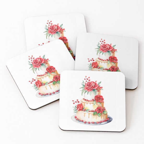 Item preview, Wedding Cake Red Roses designed and sold by junkydotcom.