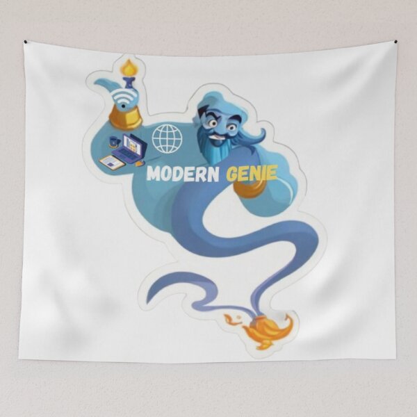 Item preview, Modern Genie overwhelmed by the tech wishes. designed and sold by GALACTICArtsUSA.