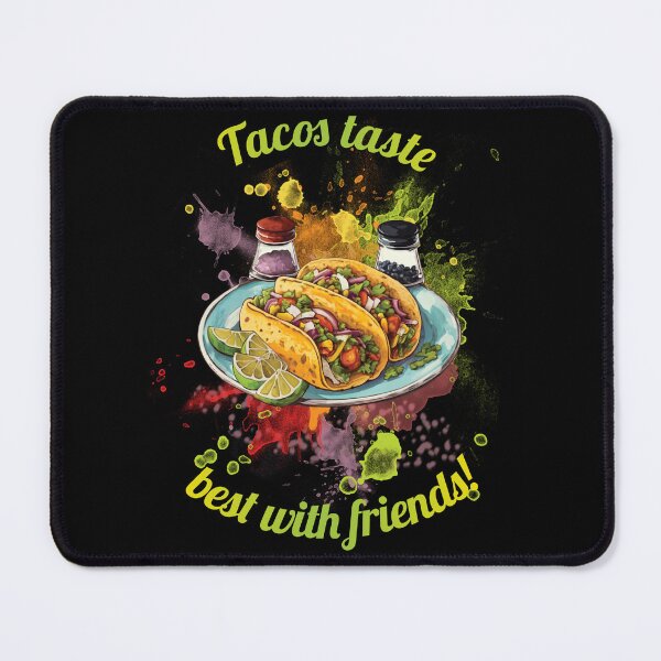 Item preview, Colorful tacos lying on a plate designed and sold by HarridanCreates.