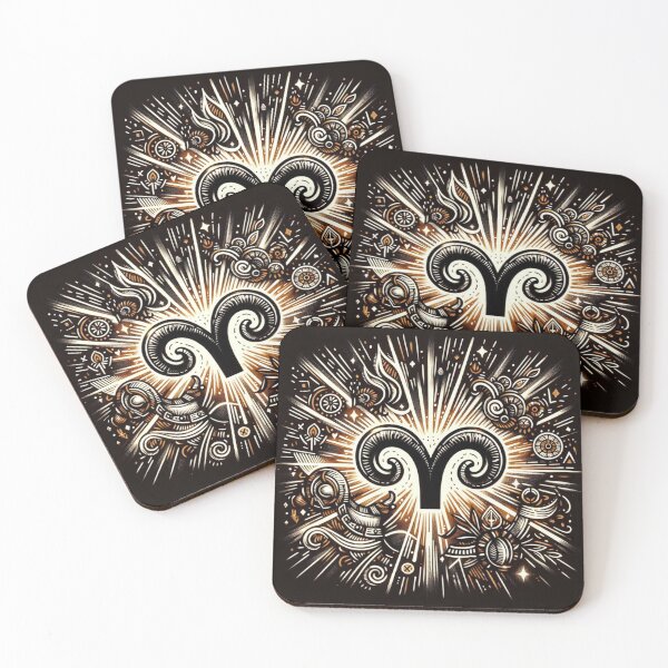 Item preview, Aries Zodiac sign color tattoo designed and sold by ZodiBlend.