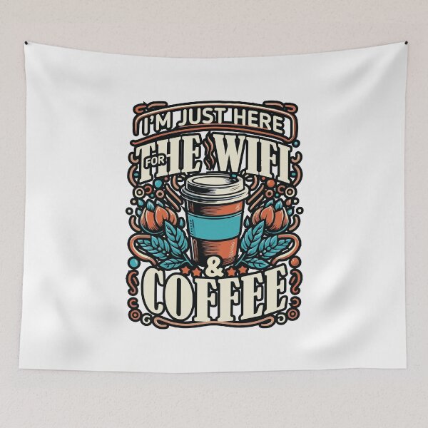 Item preview, I am just here for the wifi and coffee designed and sold by People Tee.