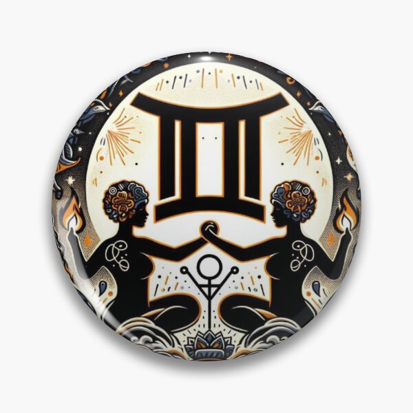 Item preview, Gemini Zodiac sign color tattoo designed and sold by ZodiBlend.