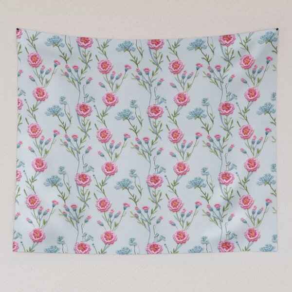 Item preview, Embroidered Sweet William Flowers designed and sold by SimoneBalman.
