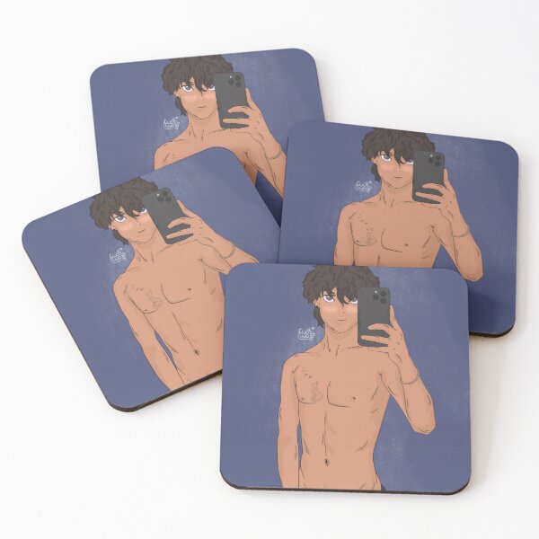 Item preview, cute asian boy with abs taking a selfie designed and sold by twotwo sixteen.