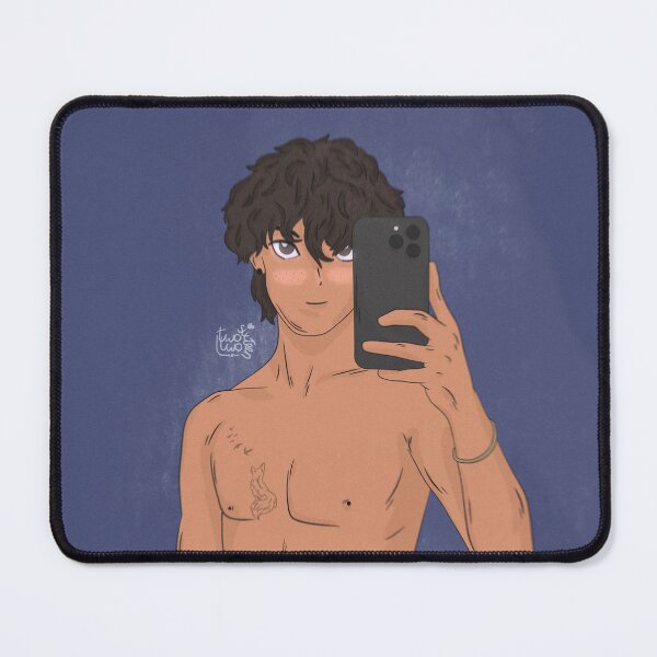 Item preview, cute asian boy with abs taking a selfie designed and sold by twotwo sixteen.