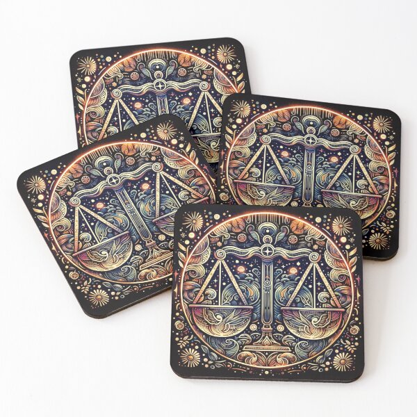 Item preview, Libra Zodiac sign color tattoo designed and sold by ZodiBlend.