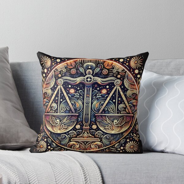 Item preview, Libra Zodiac sign color tattoo designed and sold by ZodiBlend.
