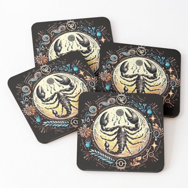 Item preview, Scorpion Zodiac sign color tattoo designed and sold by ZodiBlend.