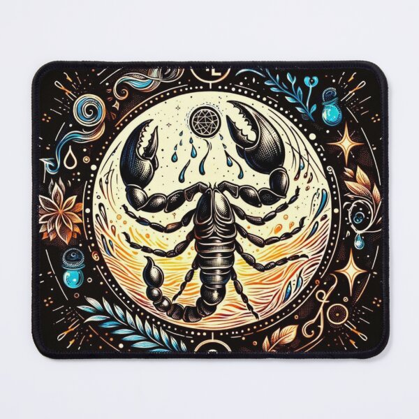 Item preview, Scorpion Zodiac sign color tattoo designed and sold by ZodiBlend.