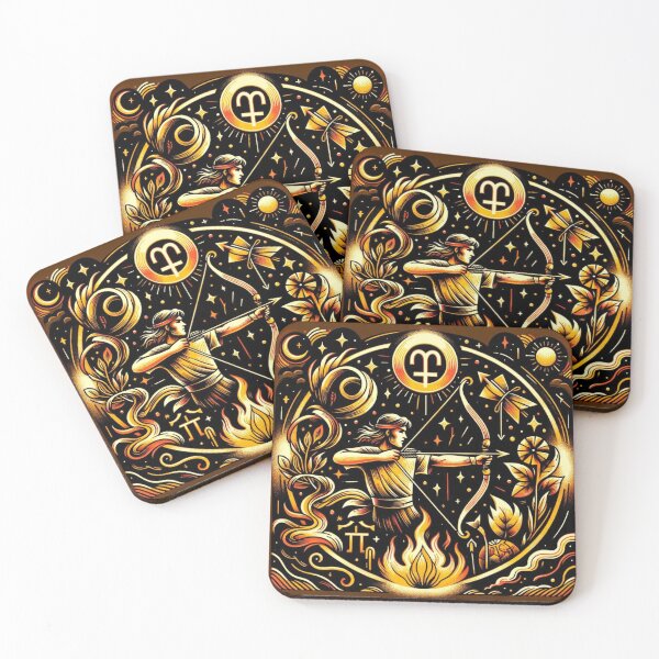 Item preview, Sagittarius Zodiac sign color tattoo designed and sold by ZodiBlend.