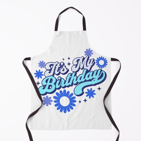 Item preview, It's My Birthday Vintage Retro Blue And White Flowers designed and sold by Got2BSnazzy.