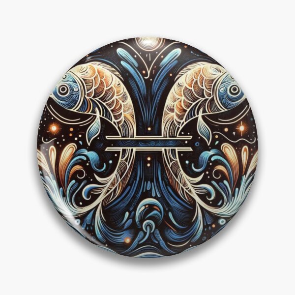 Item preview, Pisces Zodiac sign color tattoo designed and sold by ZodiBlend.