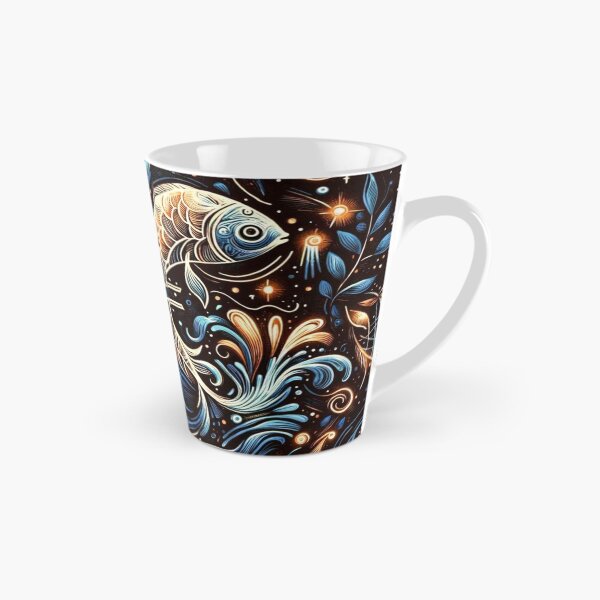 Item preview, Pisces Zodiac sign color tattoo designed and sold by ZodiBlend.