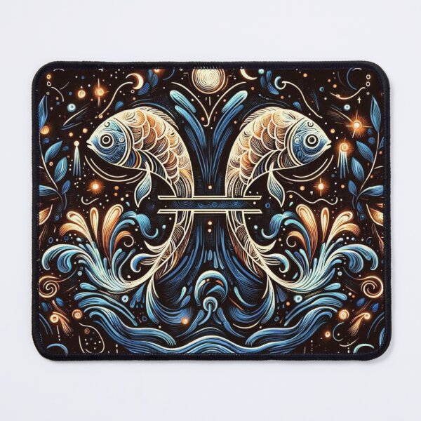 Item preview, Pisces Zodiac sign color tattoo designed and sold by ZodiBlend.