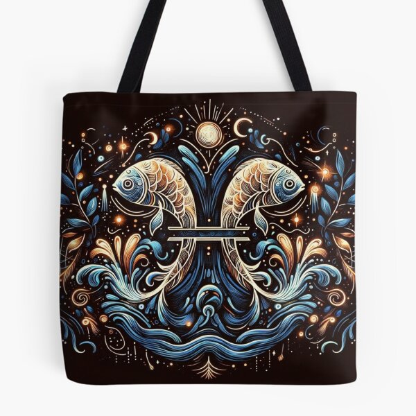 Item preview, Pisces Zodiac sign color tattoo designed and sold by ZodiBlend.