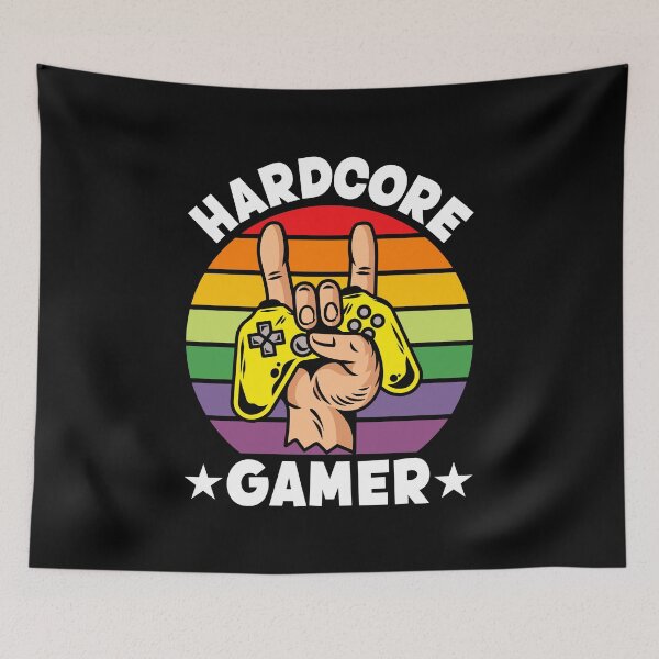 Item preview, Hardcore Gamer, Video Games, Vintage, Retro, Gamer Funny designed and sold by Porcupine Tees ⭐⭐⭐⭐⭐.