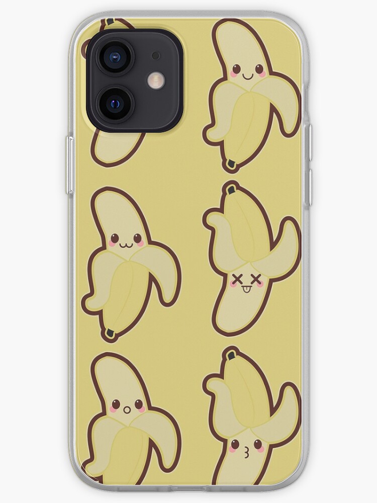 Kawaii Banana Cute Pattern Wallpaper Iphone Case Cover By Susurrationstud Redbubble