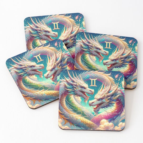 Artikelvorschau, Twin Dragons Gemini entworfen und verkauft von ZodiBlend.