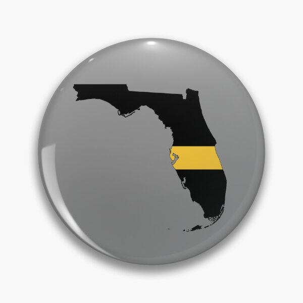 Item preview, Florida state outline 911 Dispatcher Emergency Telecommunications Thin Gold Line flag designed and sold by GulfCoastDesign.