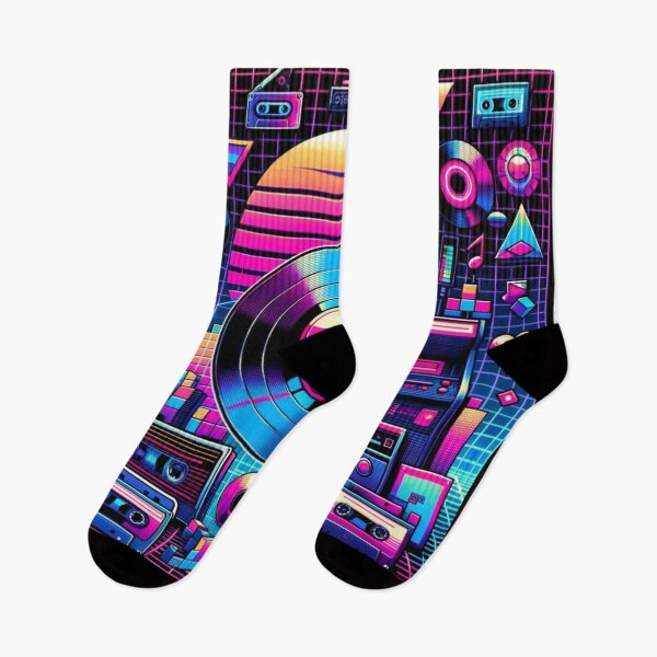 Artikelvorschau, Retro-Design 1980 Retrowave Neonfarben entworfen und verkauft von Blessinger77.