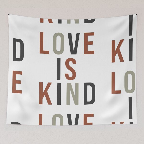 Item preview, Minimalist Love is Kind Typography - Scandinavian Decor designed and sold by HahaHandlesHub.