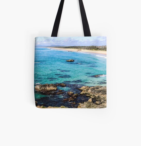 Lighthouse Beach All Over Print Tote Bag