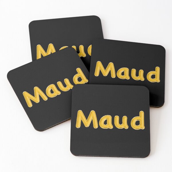 Item preview, Golden Balloon Maud Name Label (Black) designed and sold by NormadWorld.