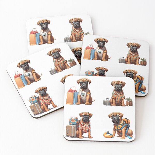 Item preview, Bullmastiff cute puppy dog travel Sticker Pack 2 designed and sold by Keffy.
