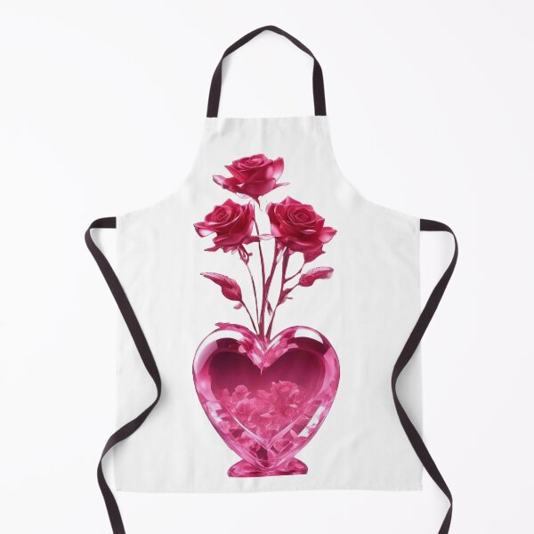 Item preview, Red Roses in a Heart-Shaped Vase?❤️ designed and sold by TroviTutto.