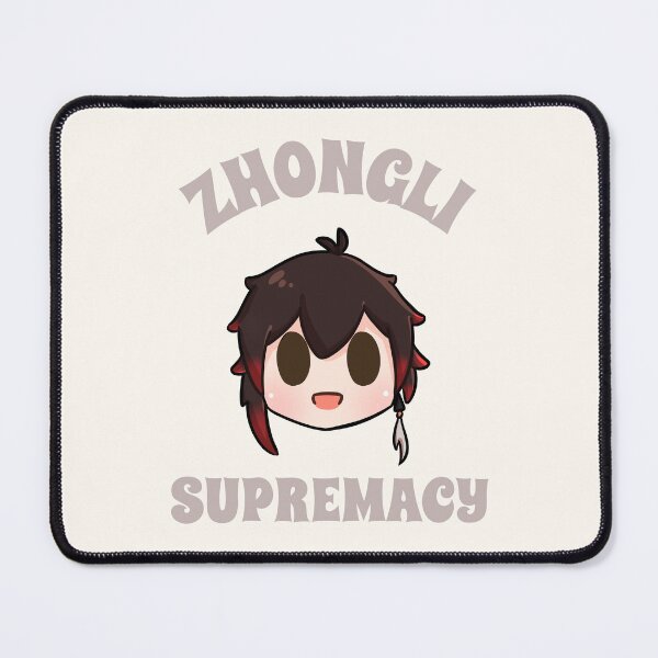 Item preview, Genshin Impact Zhongli supremacy typography chibi | Morcaworks designed and sold by Morcawork.