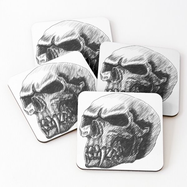 Item preview, Vampire skull sketch designed and sold by Szkicerka.