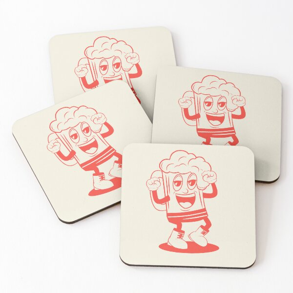 Item preview, Cartoon beer mug character dancing in retro style designed and sold by Axel Christian.