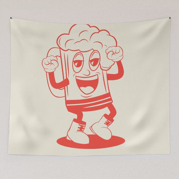 Item preview, Cartoon beer mug character dancing in retro style designed and sold by Axel Christian.