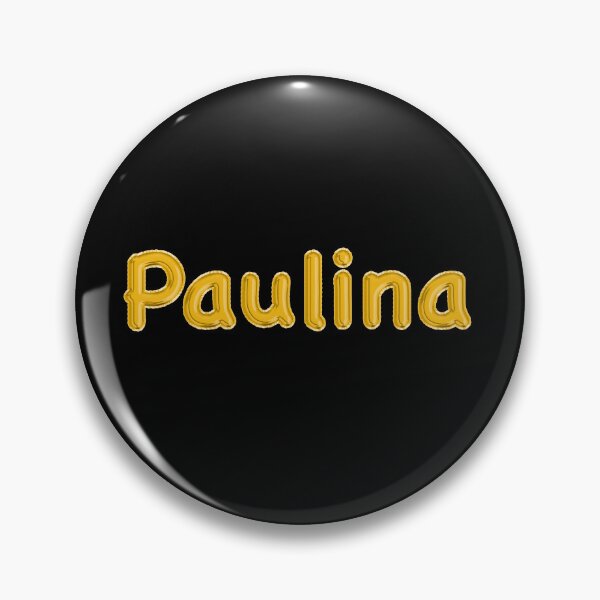 Item preview, Golden Balloon Paulina Name Label (Black) designed and sold by NormadWorld.