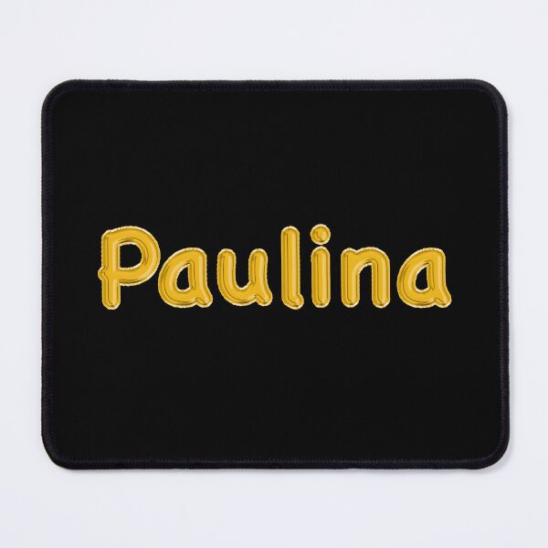Item preview, Golden Balloon Paulina Name Label (Black) designed and sold by NormadWorld.
