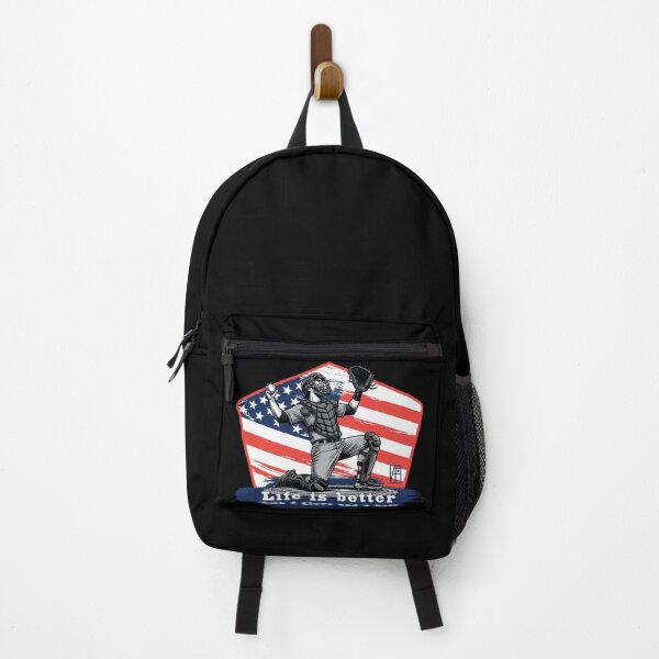 Item preview, USA - American BASEBALL - Life is better with a glove and a ball - color designed and sold by ArtProjectShop.
