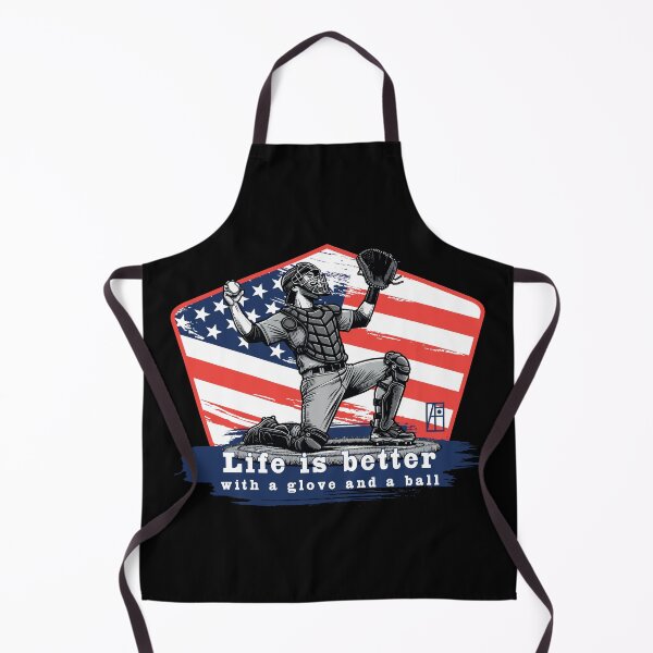 Item preview, USA - American BASEBALL - Life is better with a glove and a ball - color designed and sold by ArtProjectShop.