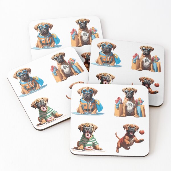 Item preview, Bullmastiff cute puppy dog travel Sticker Pack 3 designed and sold by Keffy.