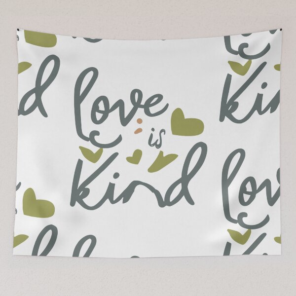 Item preview, Scandinavian Love: "Love is Kind" Playful Typography designed and sold by HahaHandlesHub.