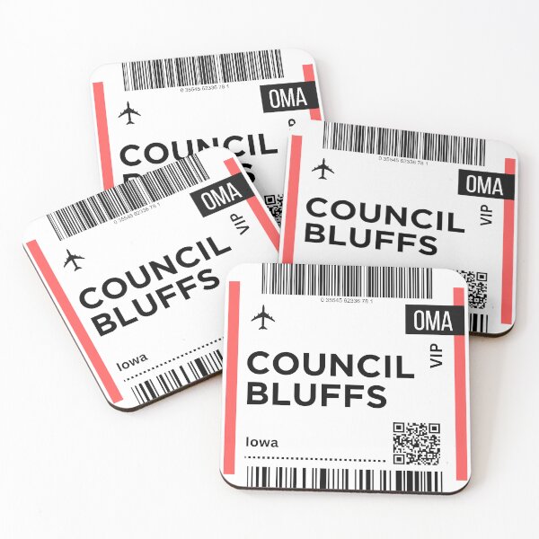 Item preview, Council Bluffs, Iowa Airplane Boarding Pass designed and sold by RoamInk.