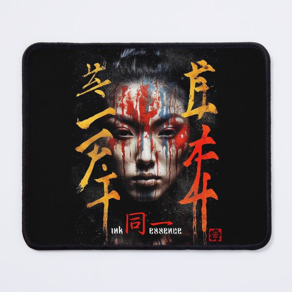 Item preview, Ink Essence - Japanese Aesthetic Surreal Kanji Symbol Painted Face Art 76 designed and sold by MadeByRobots.