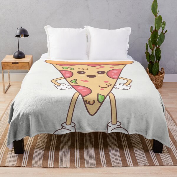 Item preview, Cute smiling Kawaii cute Pizza Slice. Retro cartoon funny fast food character designed and sold by Axel Christian.