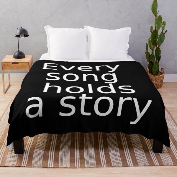 Item preview, Every song holds a story (white outline) designed and sold by Hi-kari.