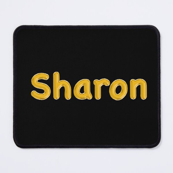 Item preview, Golden Balloon Sharon Name Label (Black) designed and sold by NormadWorld.