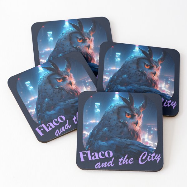 Item preview, Flaco and the City (transparent background) designed and sold by Mecha Brave Studio.