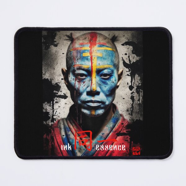 Item preview, Ink Essence - Japanese Aesthetic Surreal Kanji Symbol Painted Face Art 78 designed and sold by MadeByRobots.
