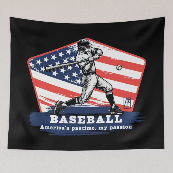 Item preview, USA - American BASEBALL - Baseball: America's pastime, my passion - color designed and sold by ArtProjectShop.
