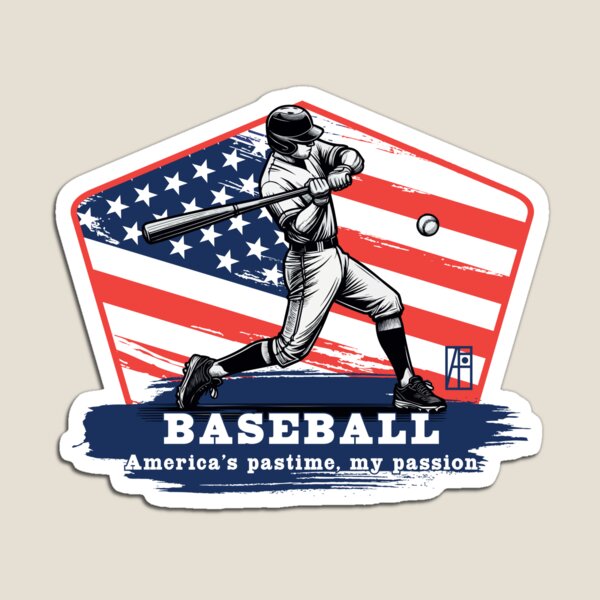 Item preview, USA - American BASEBALL - Baseball: America's pastime, my passion - color designed and sold by ArtProjectShop.
