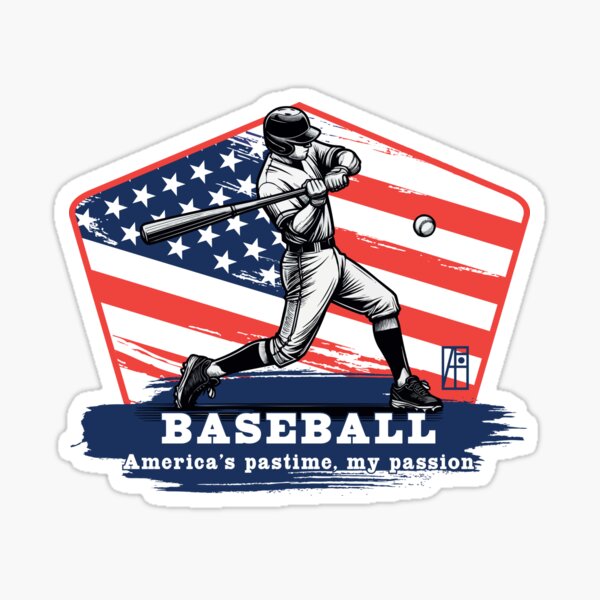 Item preview, USA - American BASEBALL - Baseball: America's pastime, my passion - color designed and sold by ArtProjectShop.